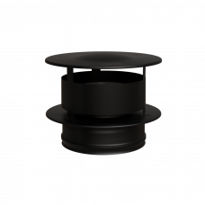 Оголовок с ВЕТРОЗАЩИТОЙ Ferrum Blackside (430/0,5 мм + нерж / эмаль /600° черная) Ф115х200 Оголовок с ВЕТРОЗАЩИТОЙ Ferrum Blackside (430/0,5 мм + нерж / эмаль /600° черная) Ф115х200