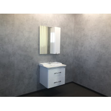 Шкаф зеркальный Comforty Неаполь-65 белый глянец